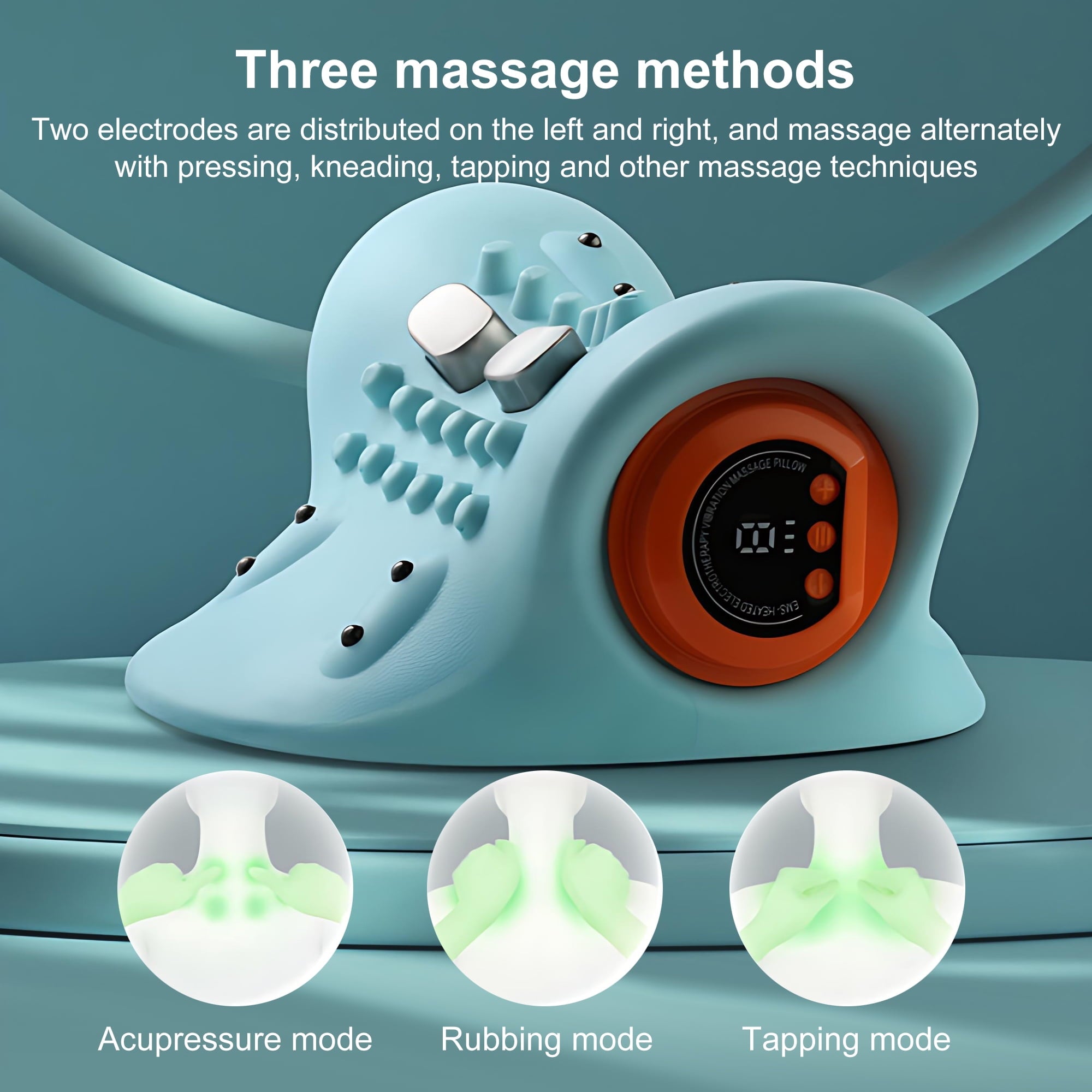 with Pulse, 6-Level Intensity & Magnetic Heat Massage Portable Cervical Relief for Muscle Stiffness and Fatigue - Image 3