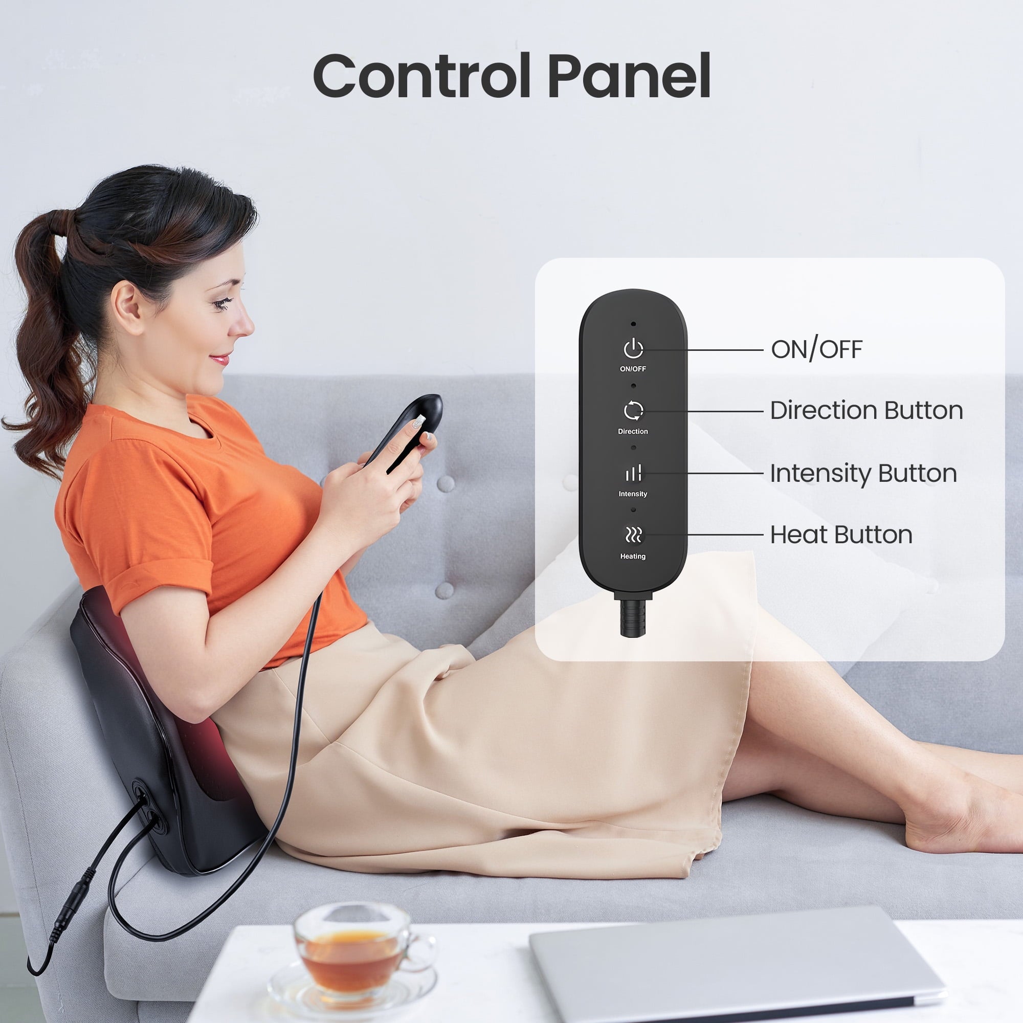 and Back Massager for Relief Deep Tissue with Heat, Shiatsu Shoulder Massager with Bi-Directional Rotating Head for ,... - Image 5