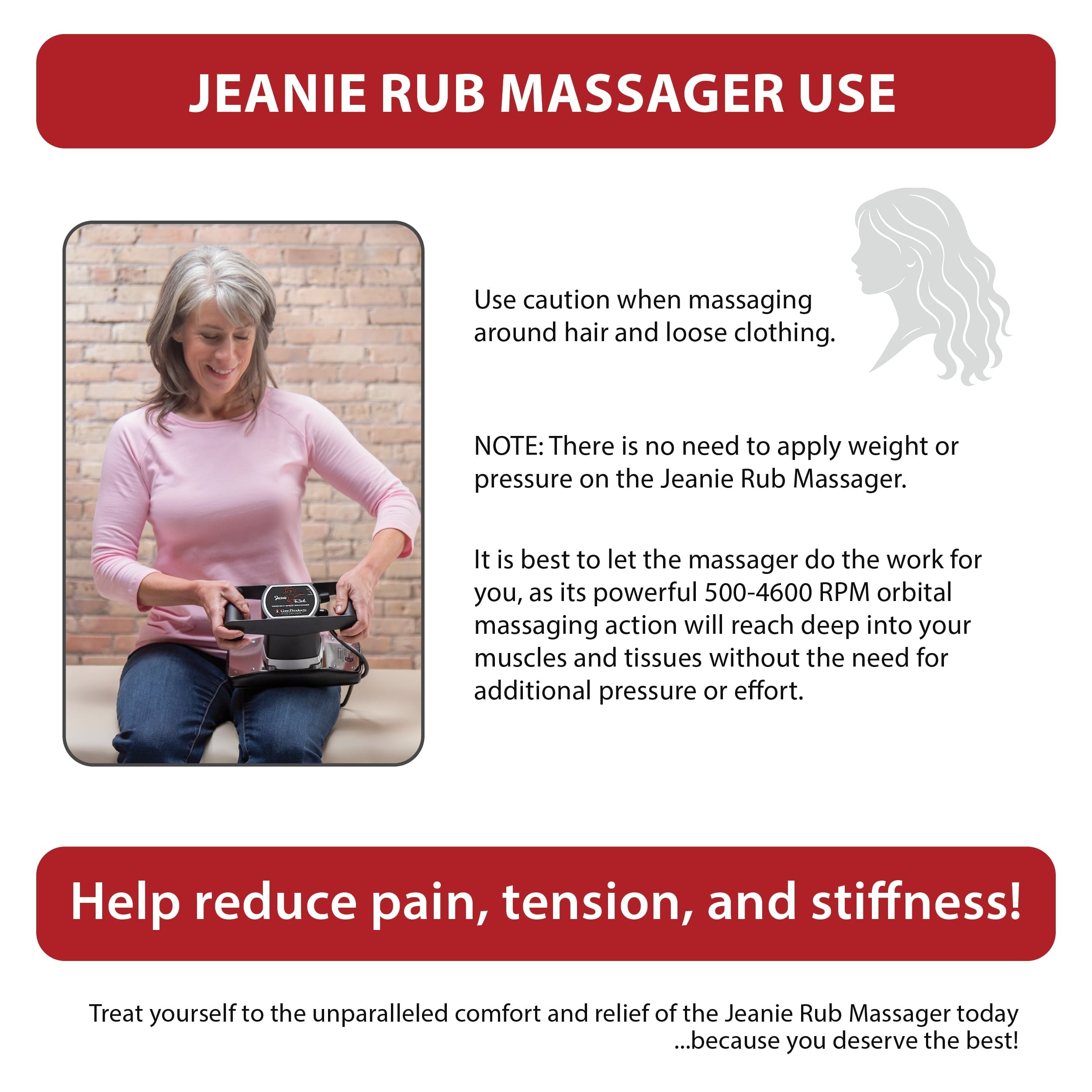 Rub Variable Speed Massager, Deep Tissue Back & Shoulder Massager for Pain Relief, Body Massager for Back, Neck, Lowe... - Image 6