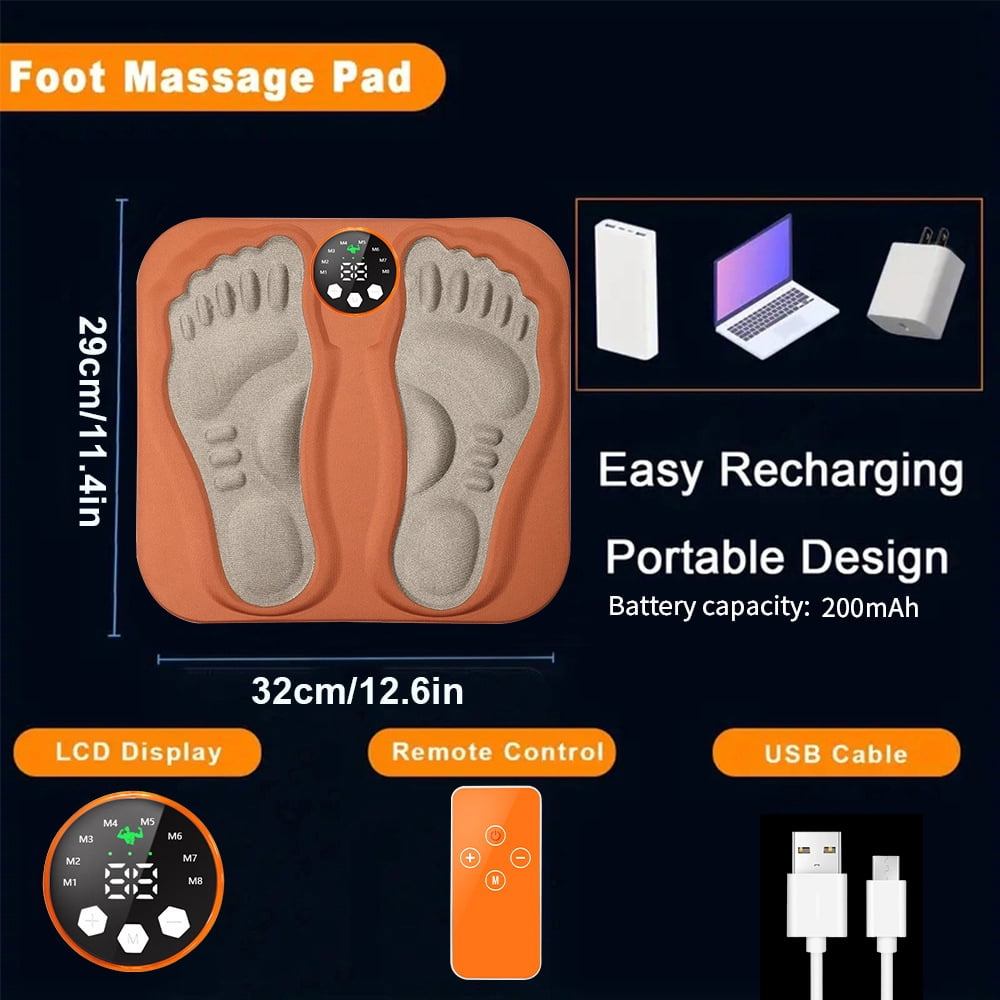Electric Foot Massager Mat Pad USB Portable Rechargeable for Men Women 6 Modes 29 Intensity Levels - Image 5