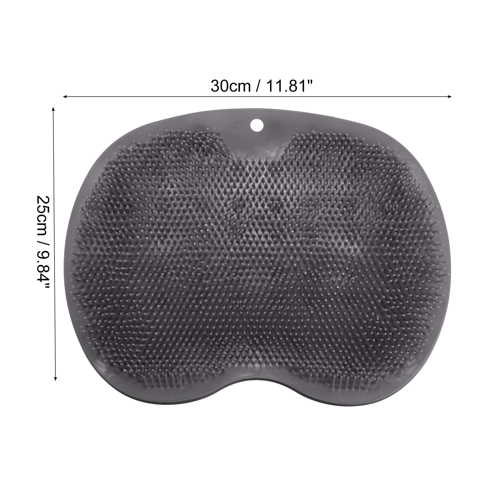 Massager Scrubber Shower Clean Massager Scrubber with Suction Cups 11.81"x8.85" Gray - Image 2