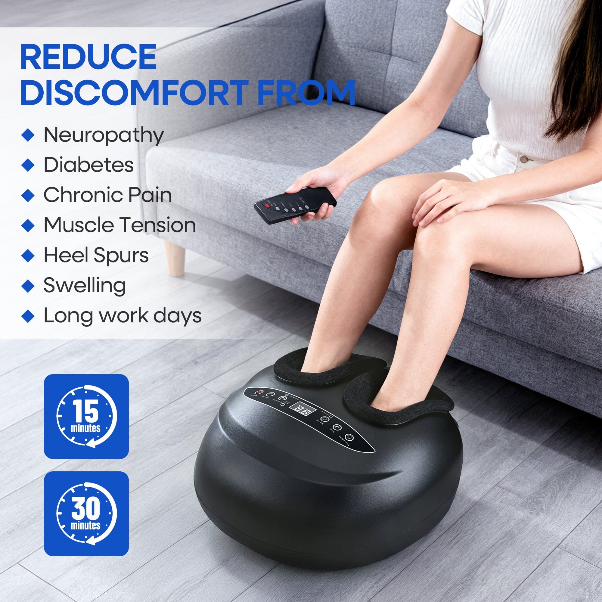 Massager Machine with Heat, Rolling, Deep Kneading, Massager,Birthday Christmas Gifts for Mom Dad Women Men - Image 3