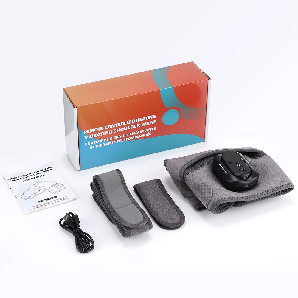 Massager, Heating Pad, Shouder Massage Brace with 5 Heating & Vibration, 3 Timing, 2 Extend Straps, Detachable Remote... - Image 6
