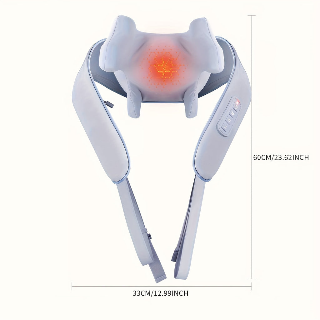 neck massager, deep tissue massage for pain relief, 6D wireless neck and shoulder massager, with heating function, su... - Image 4