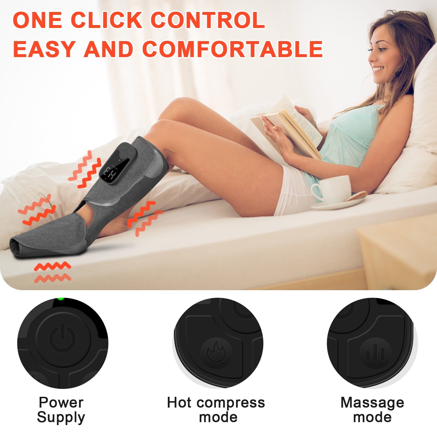Boots for Circulation, Foot & Calf with Heat, 3 Modes for Pain Relief - Image 5