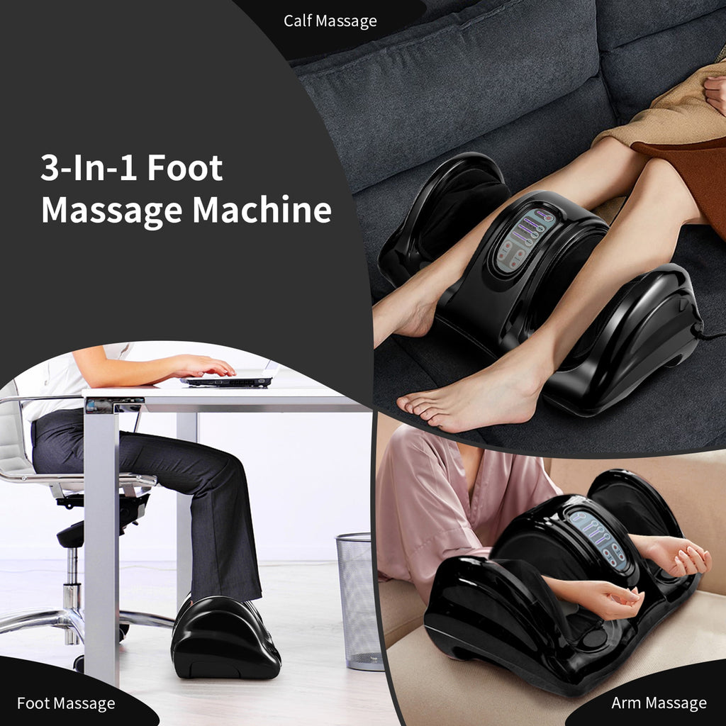 Massager Shiatsu Massage Machine w/ Remote Control Black - Image 2