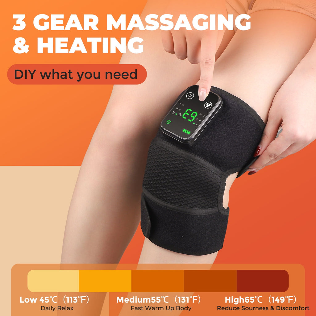 Shoulder Elbow 3-in-1 Vibration , Portable Wireless Heated Brace Wrap Relax for Office, Study - Image 3