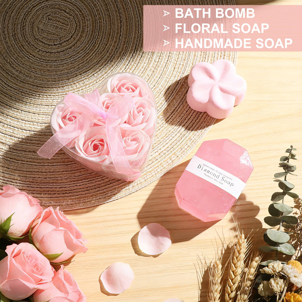 for Women, Unique Luxury Self Care Box Gift,Get Well Soon Basket for Women, Flower Relaxing Spa Gift Basket Bath Set - Image 5