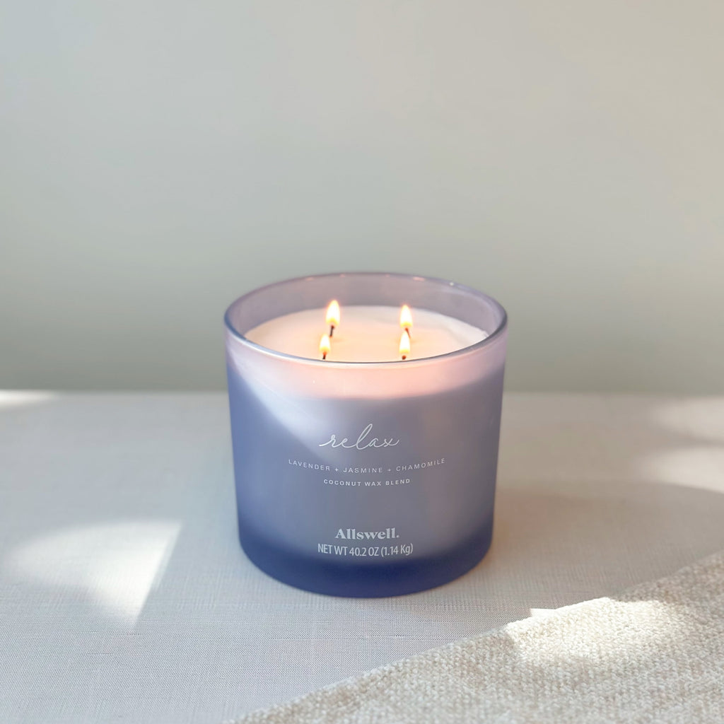 ( + Jasmine + Chamomile) Scented 4-Wick Spa Jar Candle 40.2oz. - Image 5