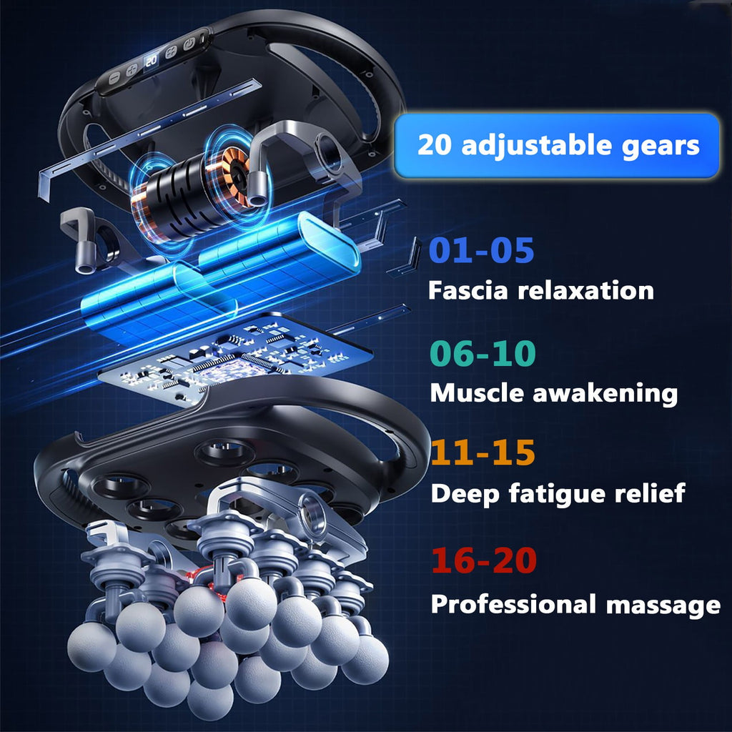Massager, 16 Head Handheld Massage Gun Set, Powerful Back and Leg Muscle Massager for Pain Relief and Relaxation Gift... - Image 6
