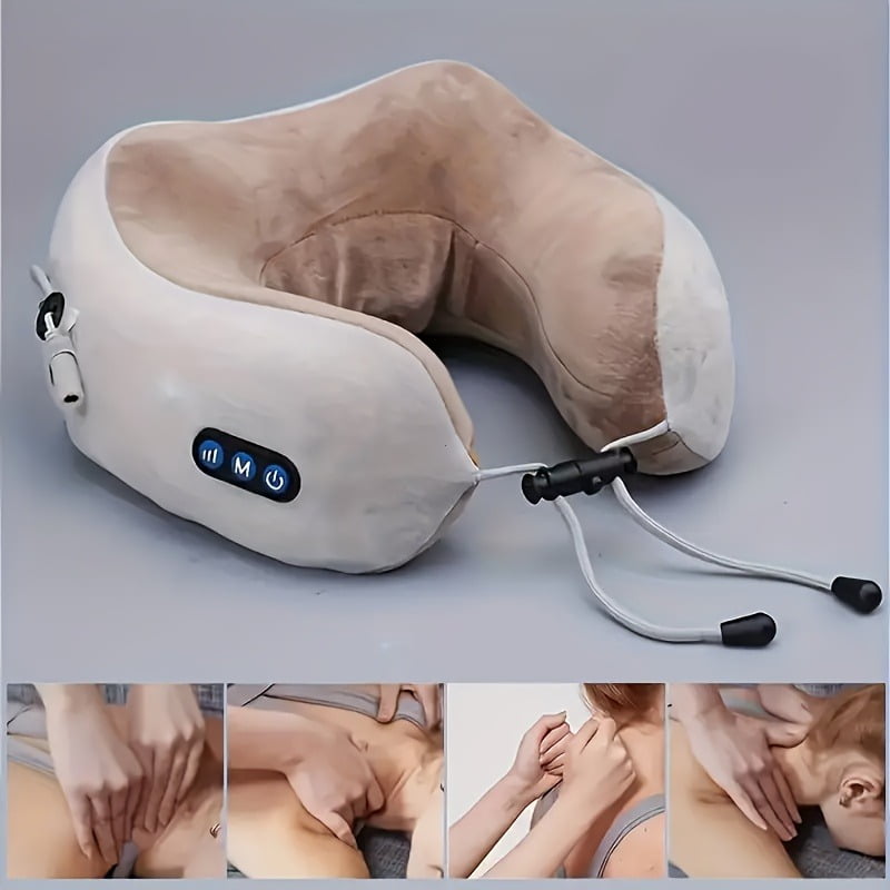 Electric Neck Massager, U-shaped Massage Pillow, Neck Massager, Durable Memory Sponge, Massage Pillow with Heat, Deep... - Image 5