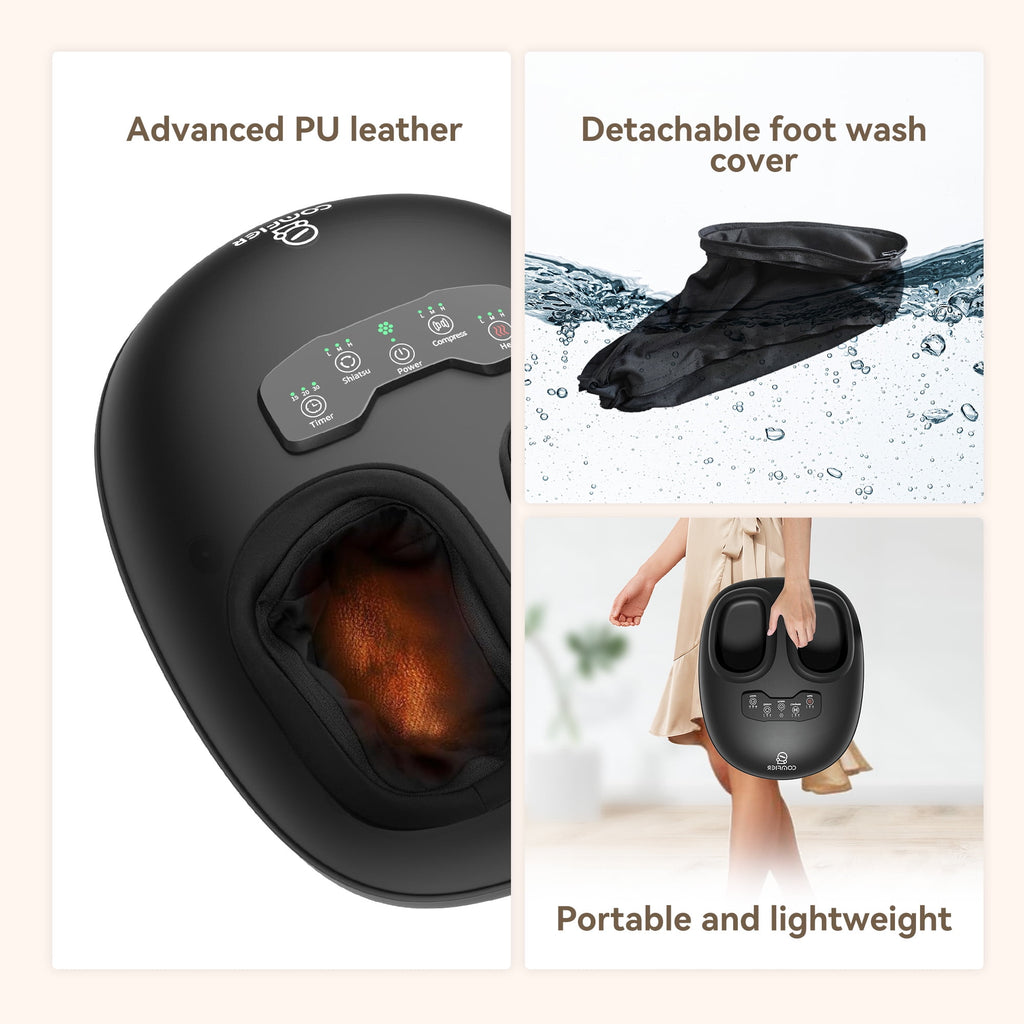 Massager with Heat, Feet Massage Machine for Neuropathy, Plantar Fasciitis, Size 14 - Image 4