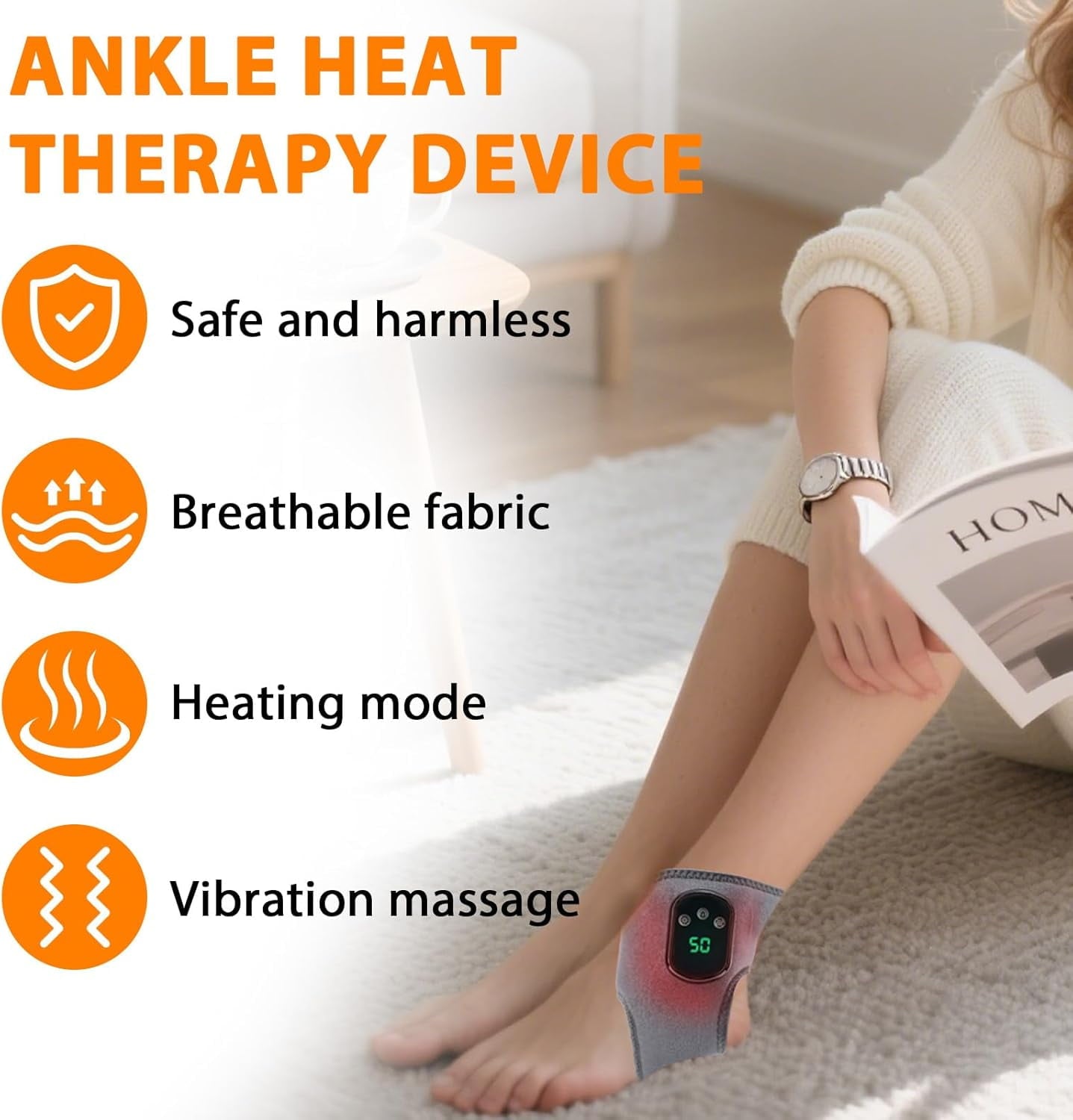 Massager, 2026 Upgrade Revive Massager,5 Heat Leavel,for Ankle Relaxation, for Neuropathy with 3 Vibration Mode - Image 3