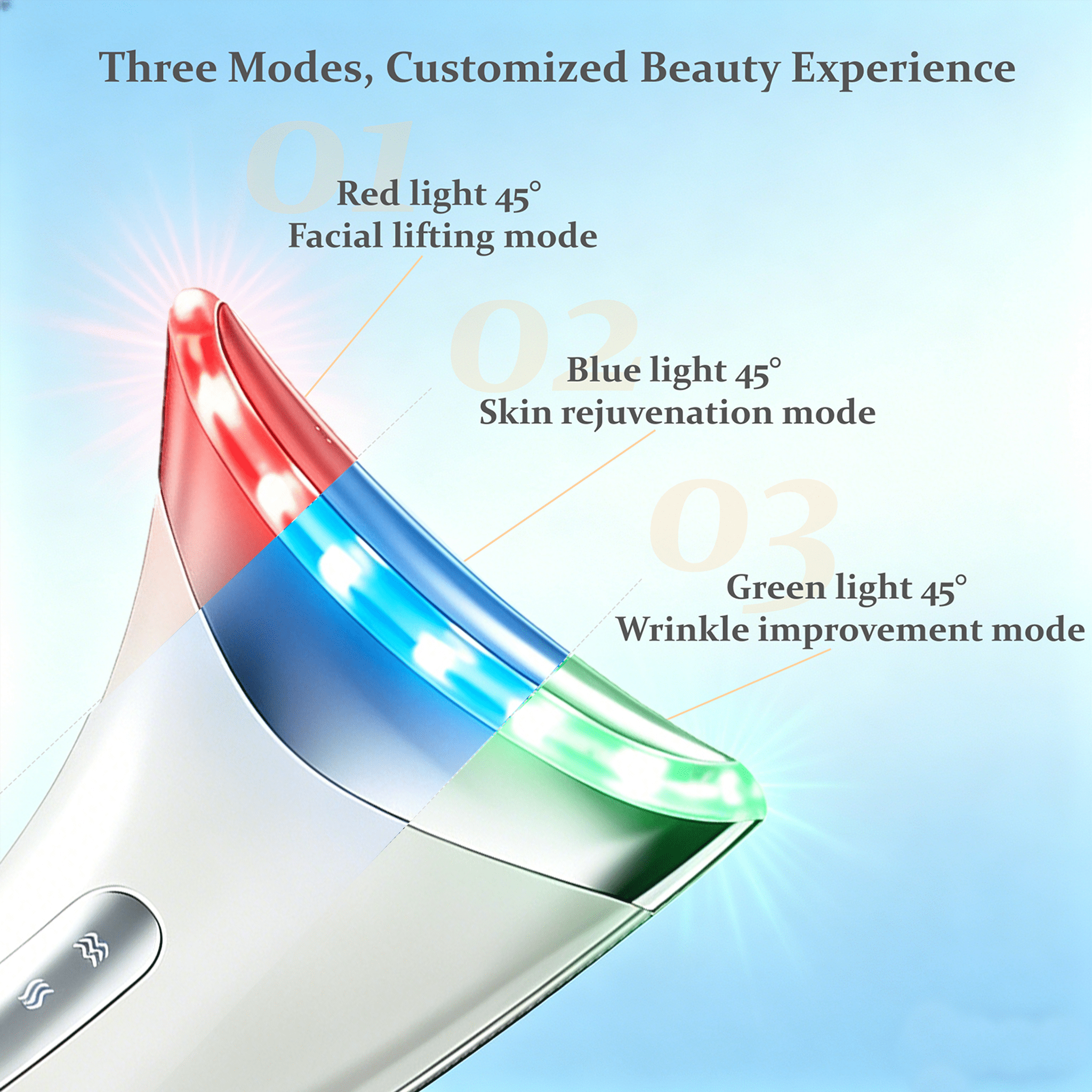 3 Color Red Light Face & Neck Massager, Adjustable Vibration & Thermal Function Neck Firming Device, Portable Skincar... - Image 6