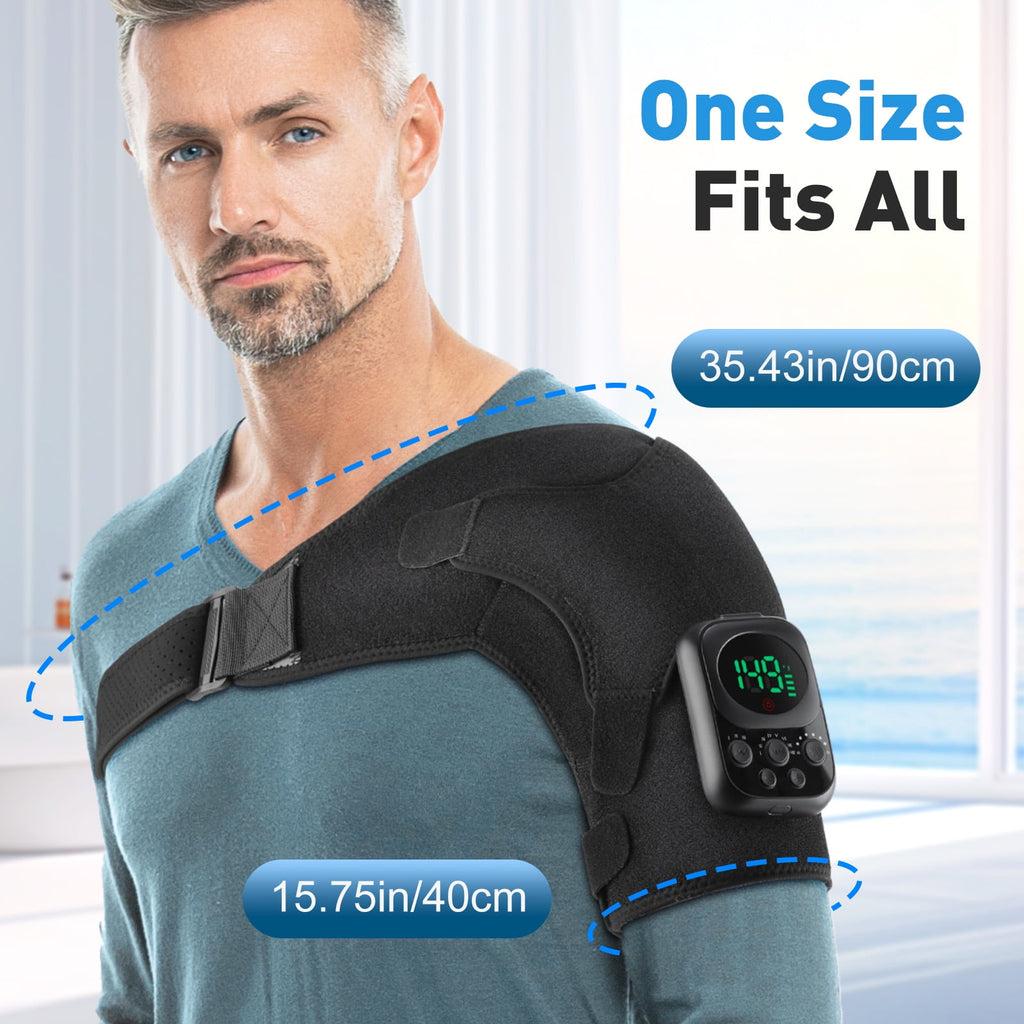 with Massage,Heated Brace for Men Women,Cordless Massager with App Remote Control,Heated Wrap with 6 Heat & 3 Vibrati... - Image 5