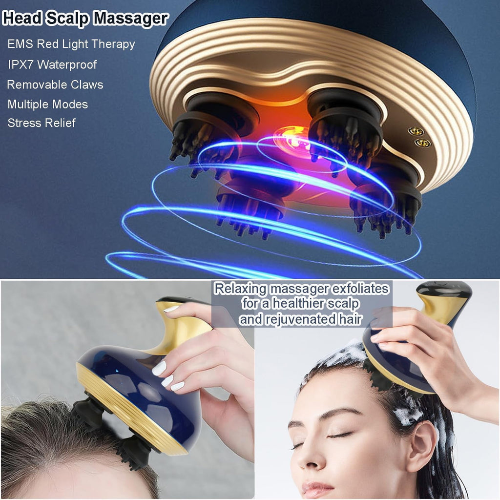 Electric Cordless Hair Scalp Massager, Electric Head Massager with Handheld Portable Head Scratcher Massager for Hair... - Image 4