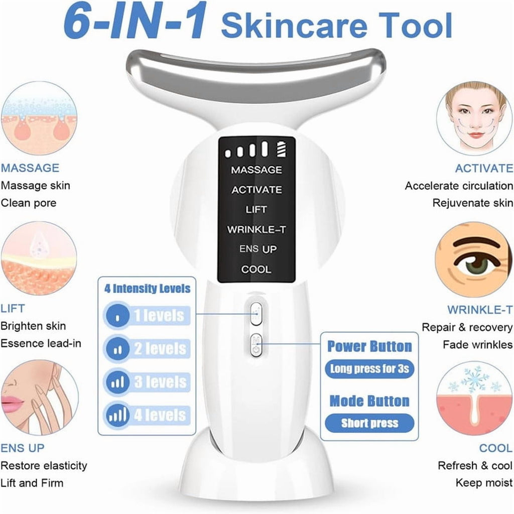 Device, Skin Care Massager, LED Light Therapy Face Sculpting Tool, Multifunctional Rollers for Women - Image 3