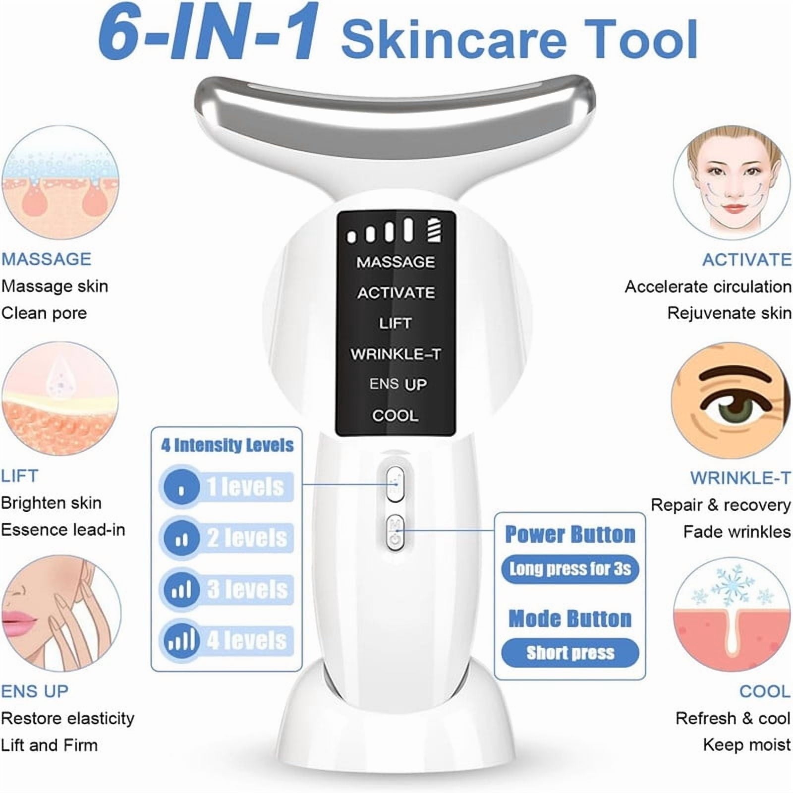 Device, Skin Care Massager, LED Light Therapy Face Sculpting Tool, Multifunctional Rollers for Women - Image 3