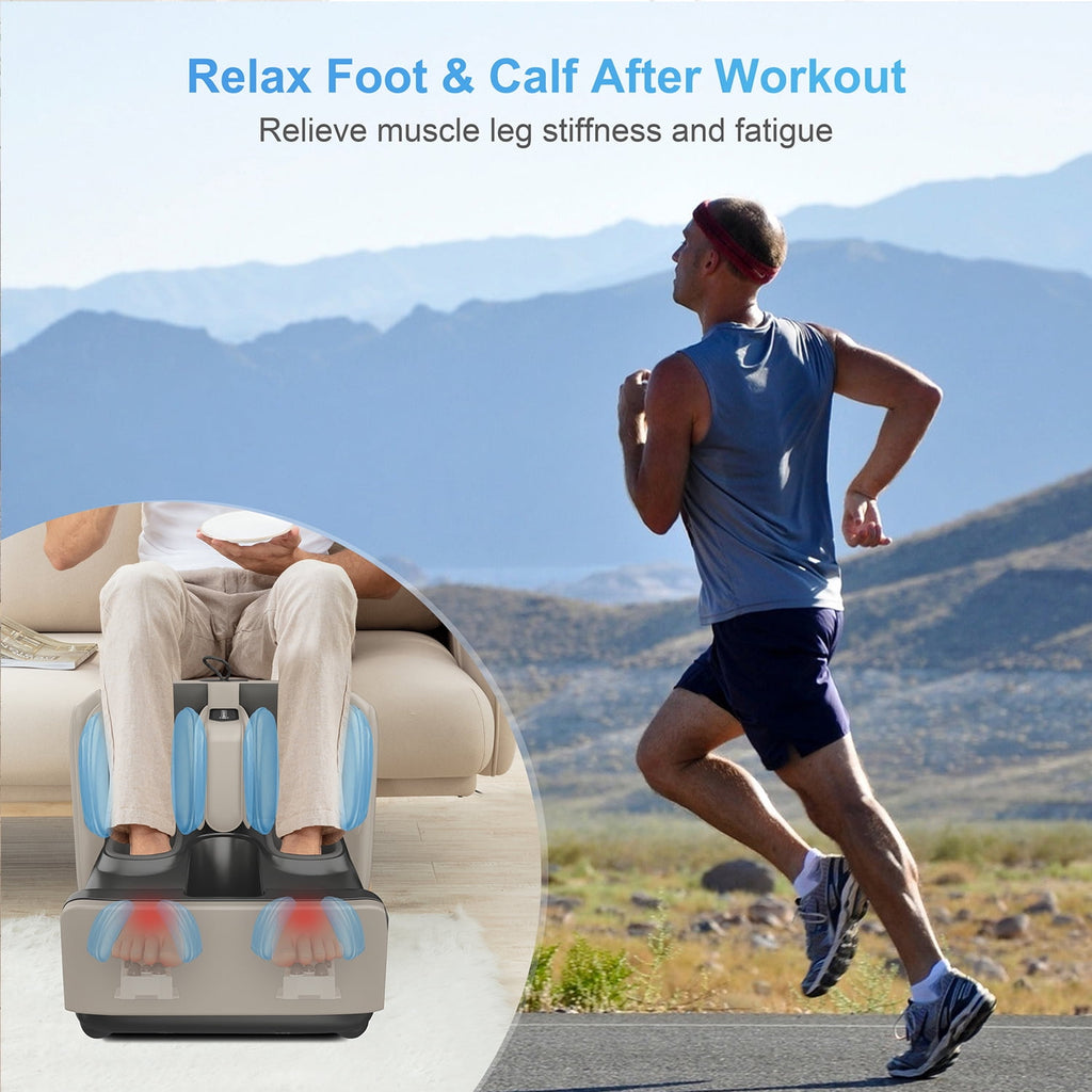 2 in 1 Foot Massager Machine & Ottoman Rest, Shiatsu Foot Calf Massager with Heat, App Control - Image 6
