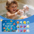 12 Pack Ocean Themed Bath Bombs Set With Surprise Sea Animal Figurines Rich Fizzing Bubbles For Daily Home Spa Relaxa...