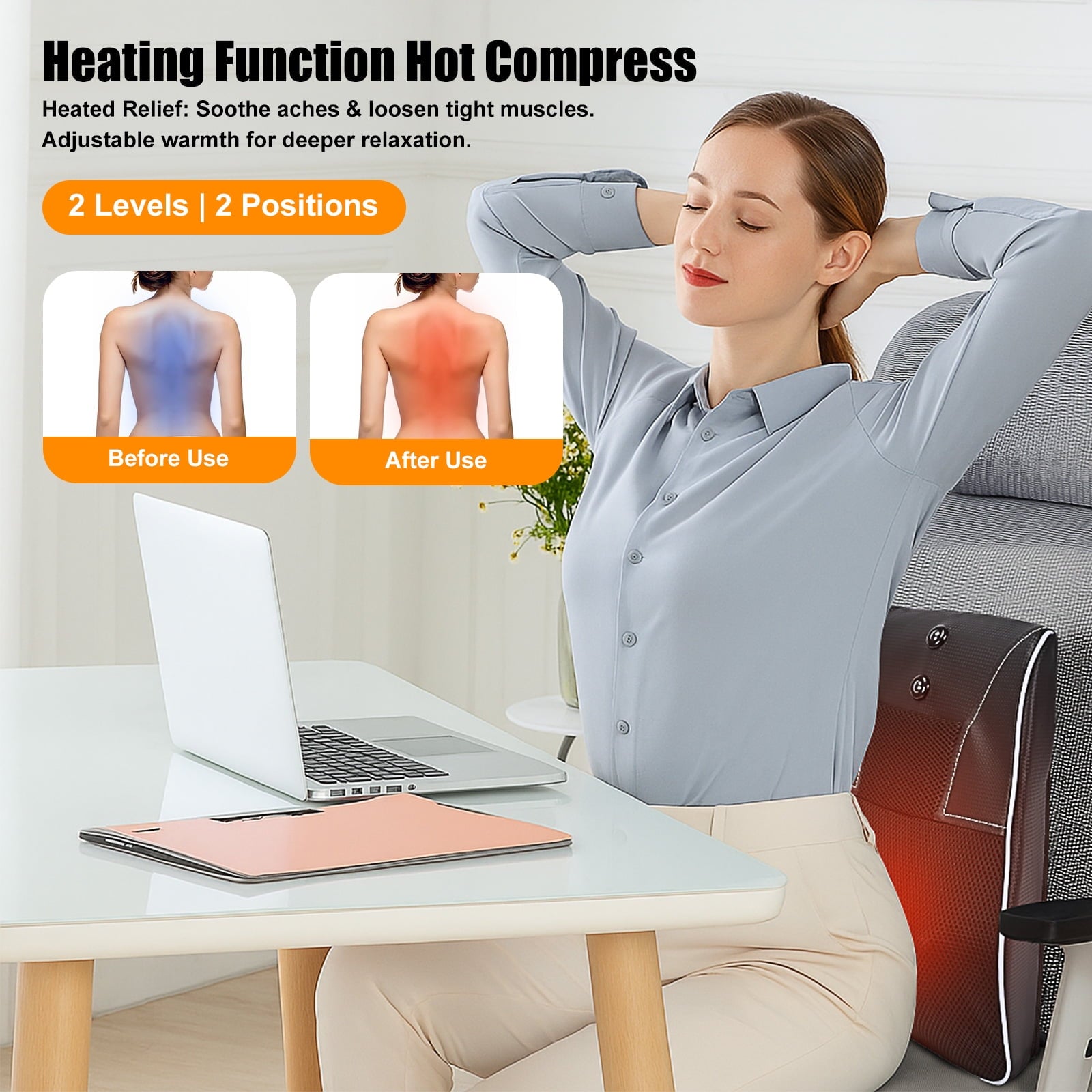 and Back Massager with Heat, Massager for Pain Relief deep Tissue,Christmas Gifts for Mom,Dad,Women - Image 4