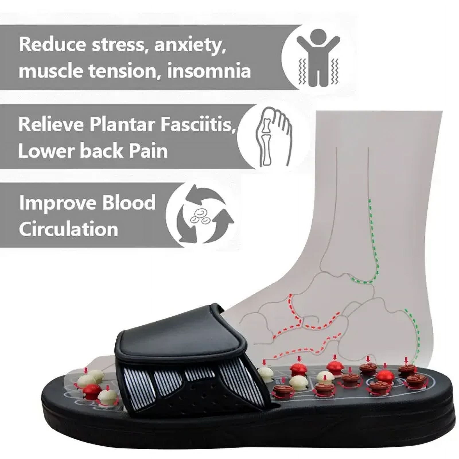 Slippers Therapy r Shoes For Feet Unisex Home Flip Flop Health Care Medical Rotating Foot r Shoes - Image 5