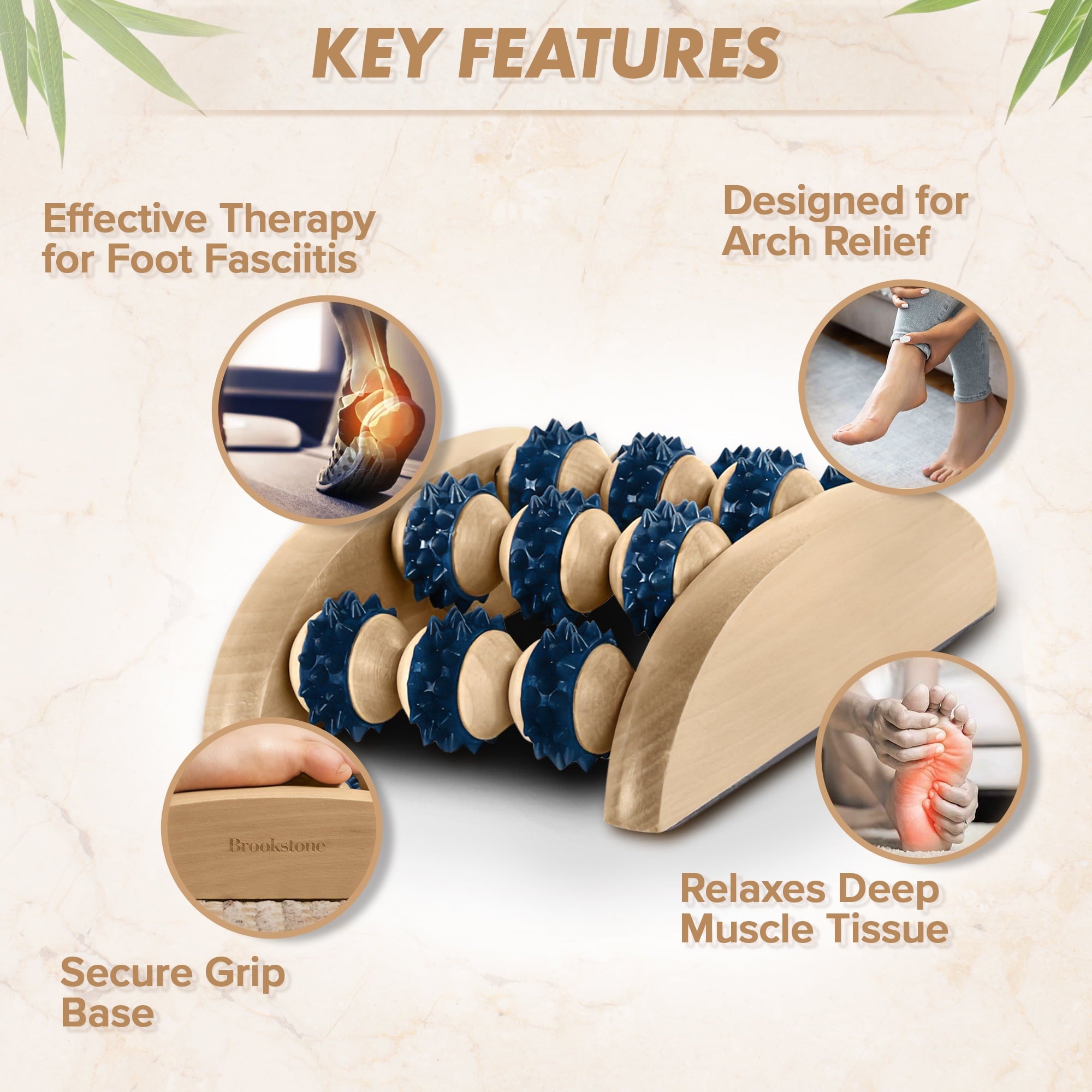 Massager for Plantar Fasciitis Relief Wooden Massage - Image 5
