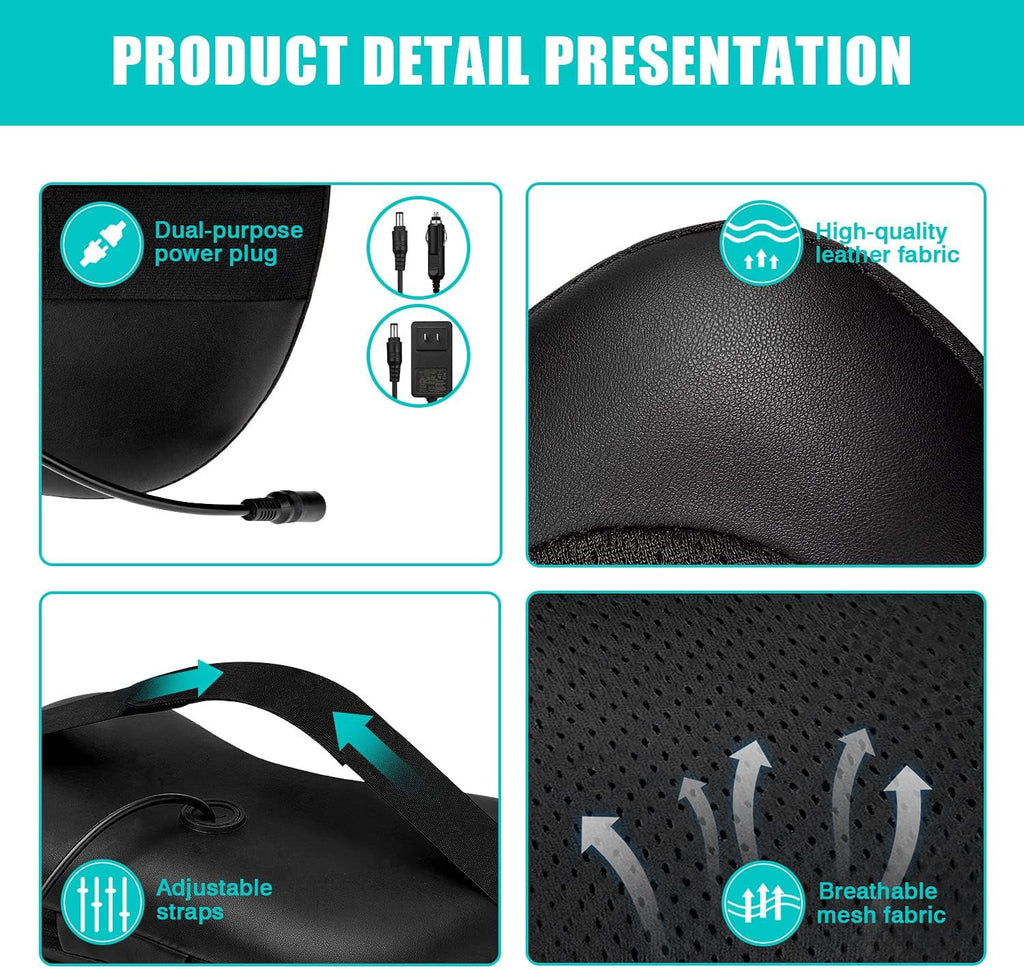 and Neck Massager with Heat, Deep Tisctric Massage Pillow for ,Shoulders,Legs,Foot,Body Musclesue Kneading - Image 2