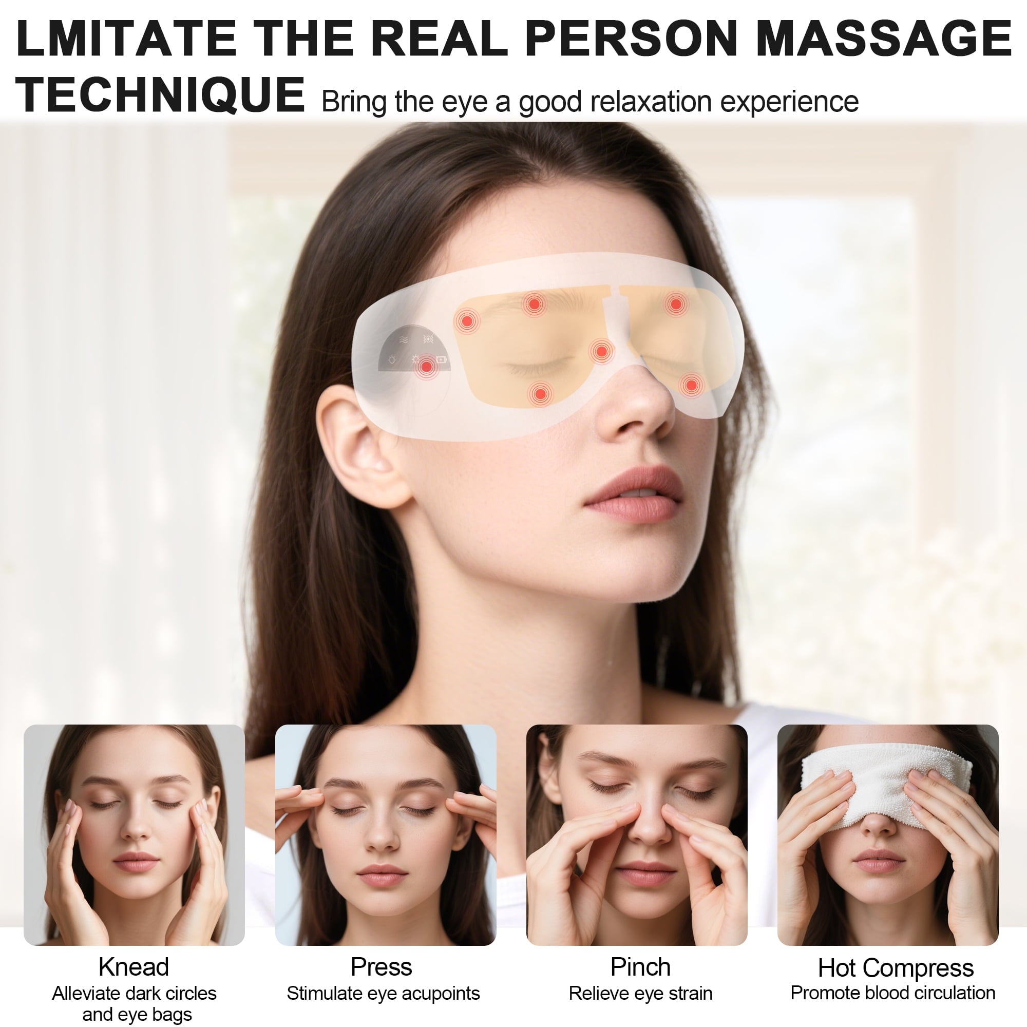 with 4 Massage Modes and Heat, 1 Piece - Image 5