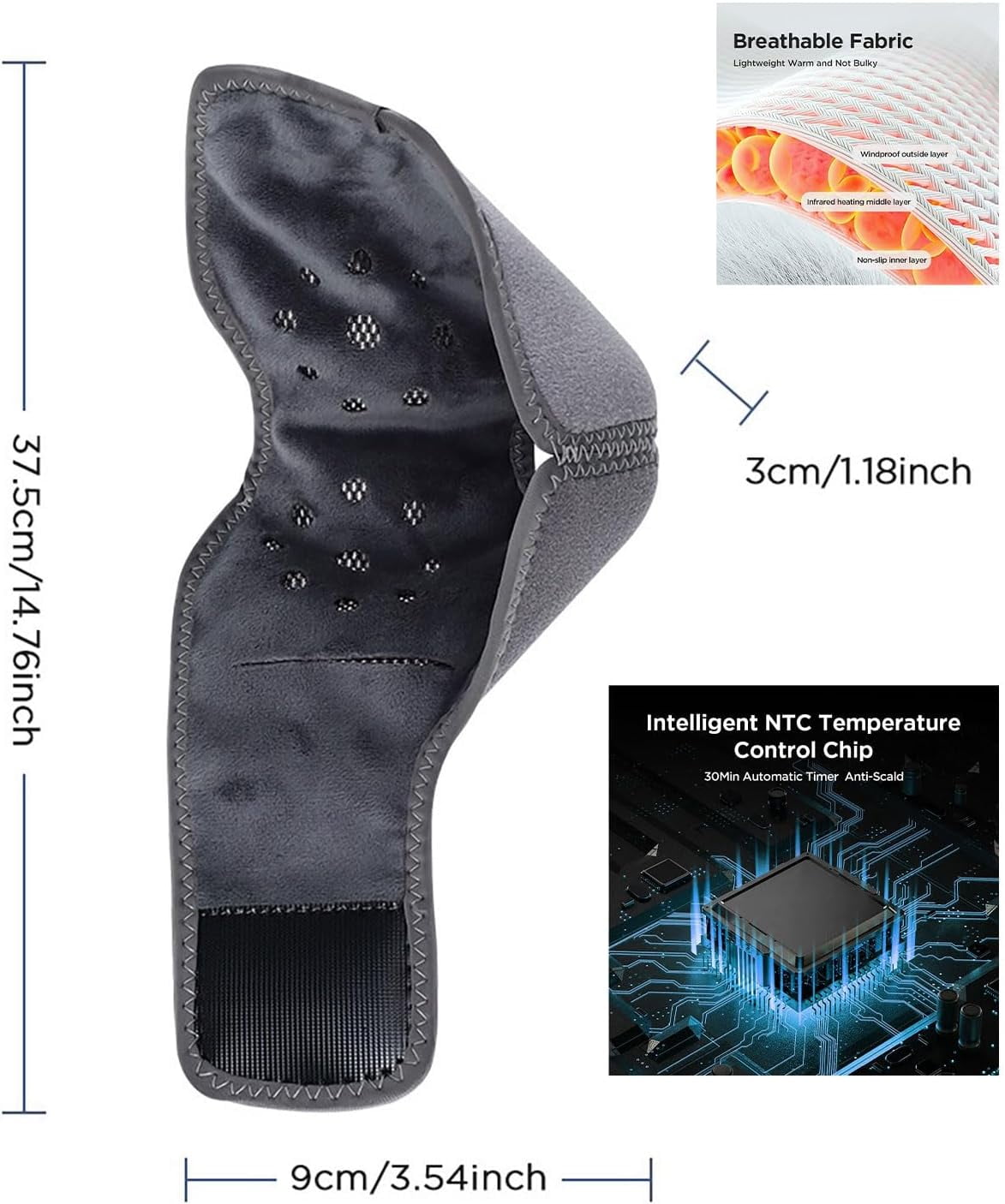 for Neuropathy,3-Speed Vibration & 5-Temperature Settings (104F-140F),Triple Therapy Portable & Ankle to Improve Circ... - Image 6