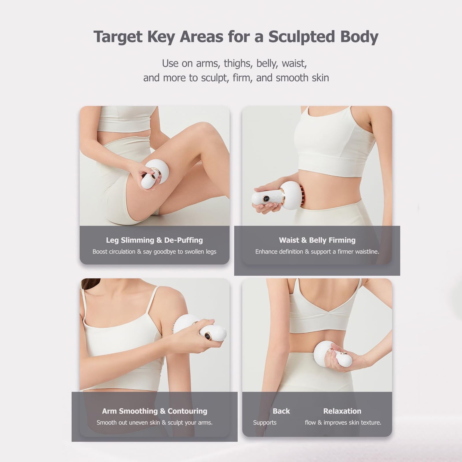 Massage Tools, Precision Massage for Legs Arms Abdomen, Rechargeable Portable Device with Essences Oil 3ml, Deep Tiss... - Image 5