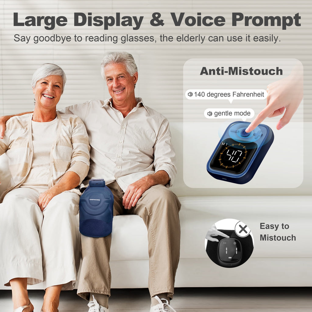 Wireless Knee Massager with Heat and Vibration for Knee, Shoulder, Elbow, Newly 4 Motors, 1 Pack - Image 4