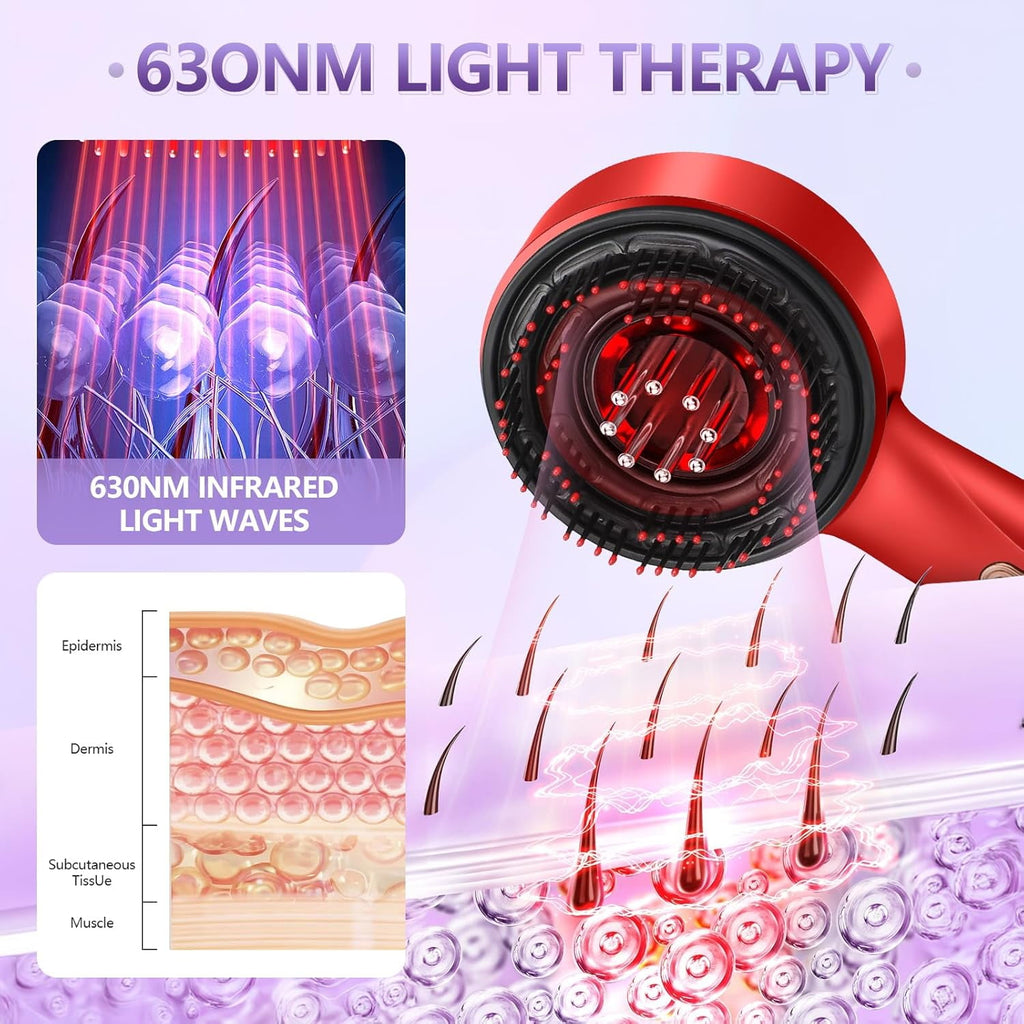 3 in 1 Hair Oil Applicator, Electric Head Massager Scalp, Hair Brushes for Hair Scalp Massager with Adjustable Speed,... - Image 3