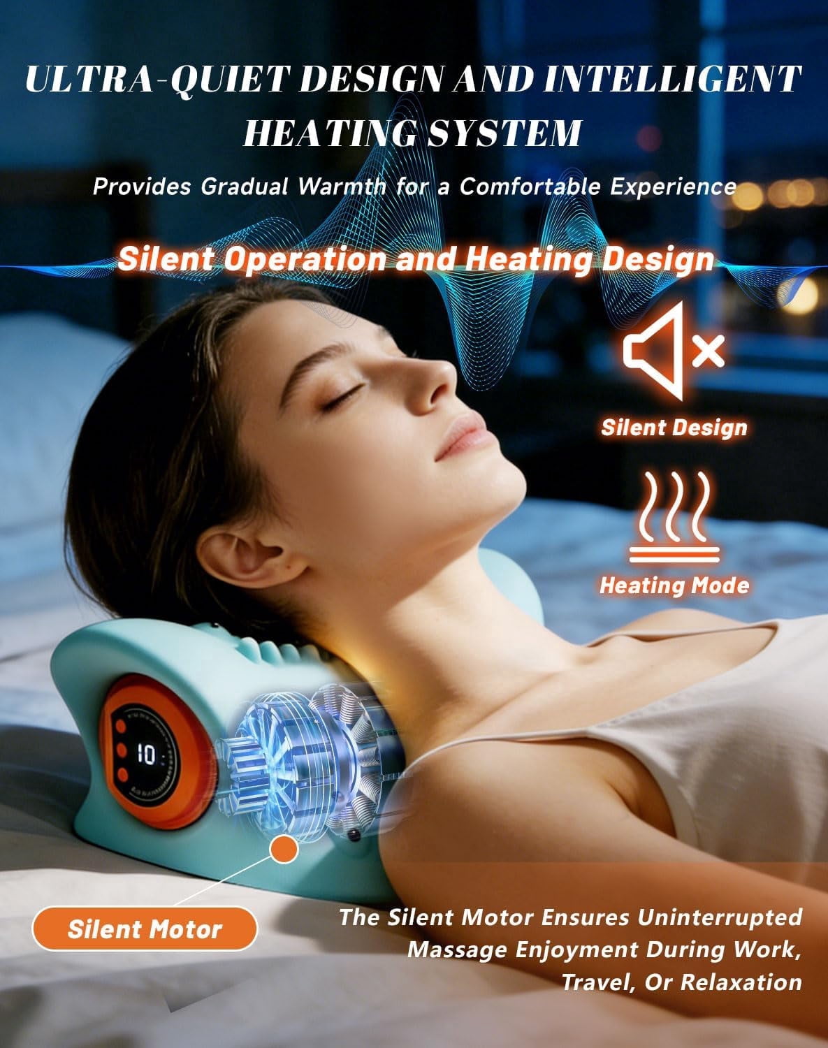 4 In1 , with Heat & Comfortable Stretching, Adjustable Intensity for Neck & Shoulder Relaxation at Home,Office,Travel - Image 3