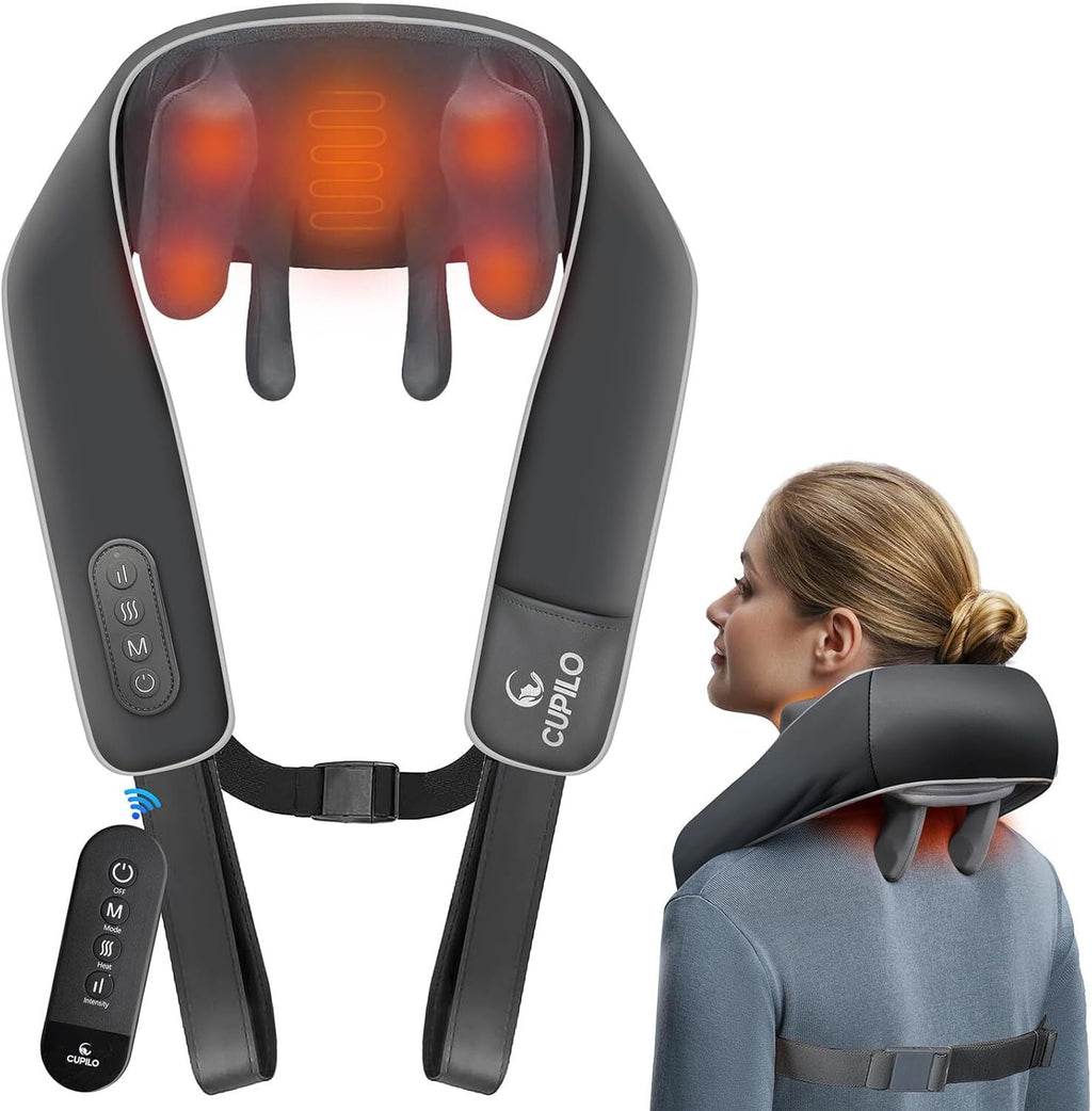 and Back Massager with Heat & Remote Control, 6D Cordless Electric Deep Tissue Kneading Massage Pillow for Shoulder L... - Image 3