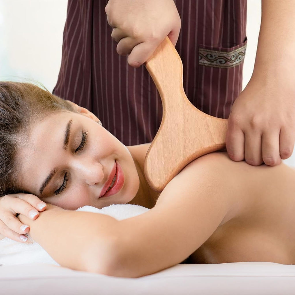 6 in 1 Wood Therapy Massage Tool Set for Body Sculpting Massage, Lymphatic Drainage and Muscle Pain Relief, Cellulite... - Image 6