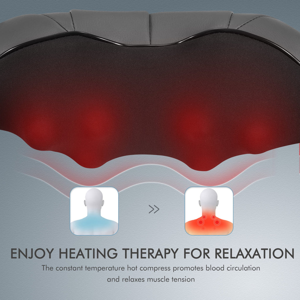 and Shoulder Massager, Deep Kneading Massager with Heat for Full-Body, Gray - Image 6