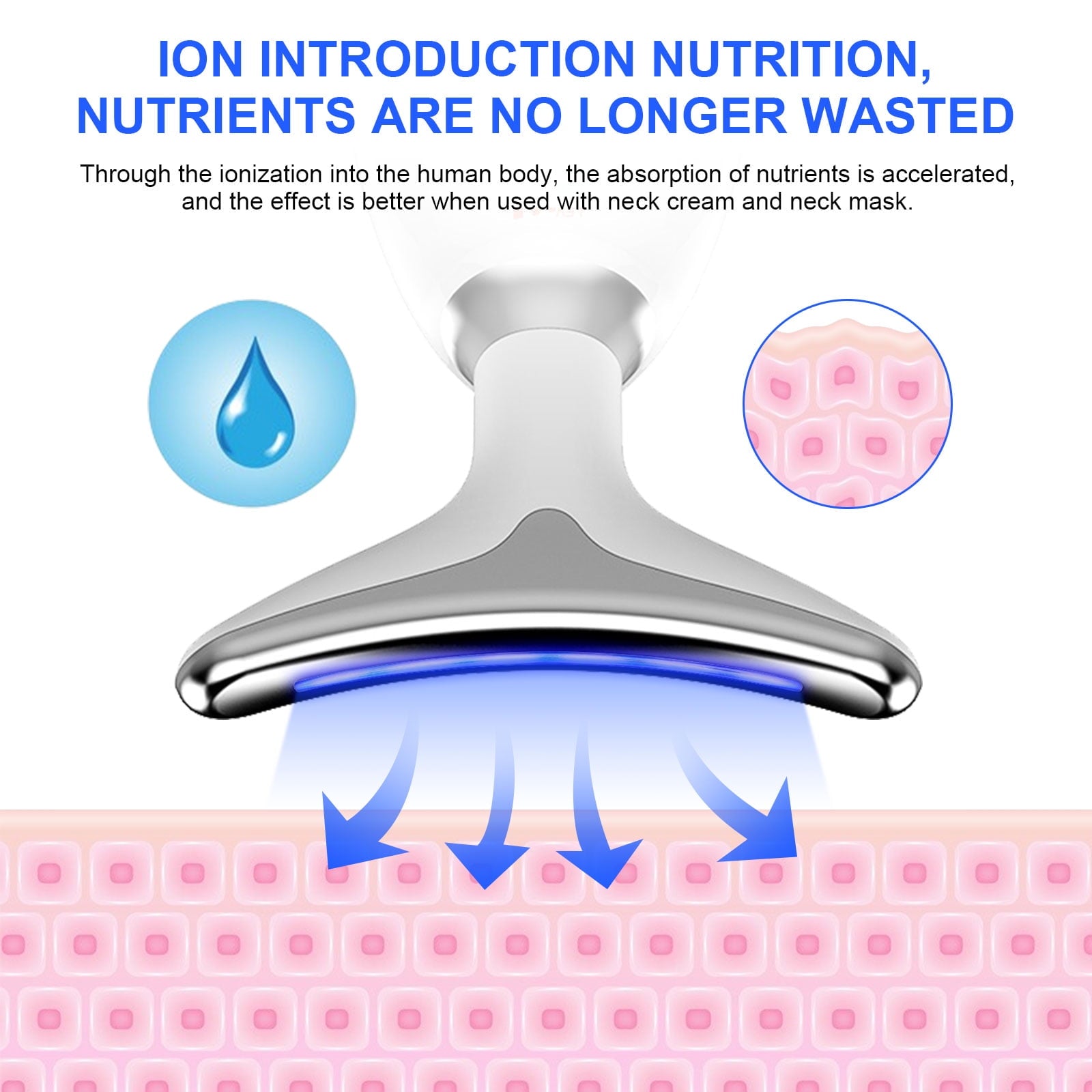 Massager for Warming Lift,Skin Rejuvenation and Firming Lines,Clean/EMS/Heat/Sonic-Vibration Functions (White) - Image 5
