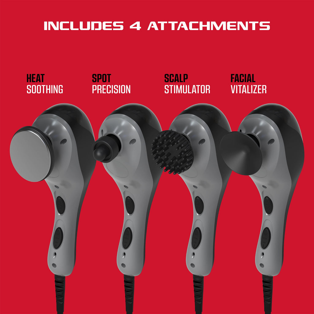 Neck and Back Massager, Handheld Massage Gun with Multiple Speeds, Attachments, and Settings - Image 2