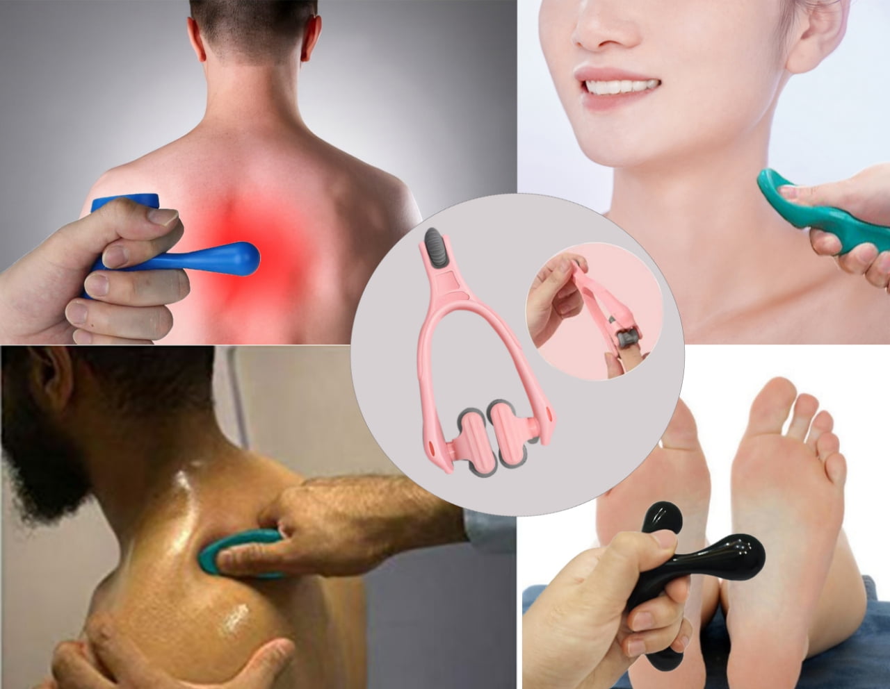 (4 Pack) Manual Trigger Point Massage Tool and Thumb Saver for Full Body Deep Tissue Massage, with 3-Legged Massage K... - Image 5