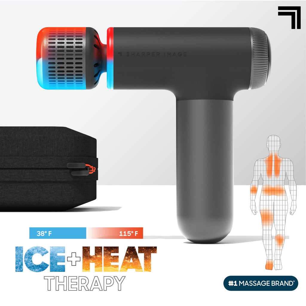 Pro+ Compact Hot & Cold Percussion Massager with Dual-Temperature Hot + Cold Massage Node, 6 Speed Settings, 4 Unique... - Image 2