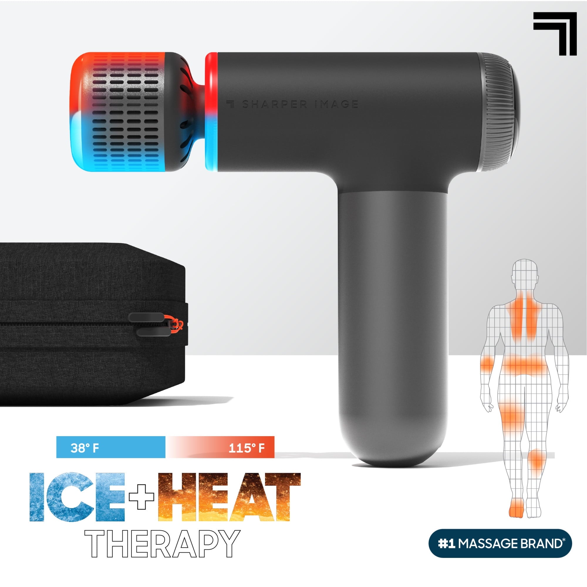 Pro+ Compact Hot & Cold Percussion Massager with Dual-Temperature Hot + Cold Massage Node, 6 Speed Settings, 4 Unique... - Image 2