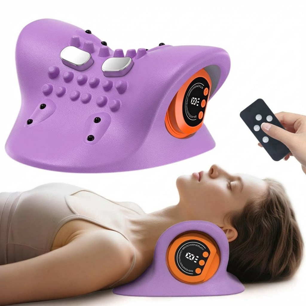 2026 New Upgrade 4 In 1 Neck & Shoulder Massager With Heat & Comfortable Stretching Portable Adjustable Intensity Lon...
