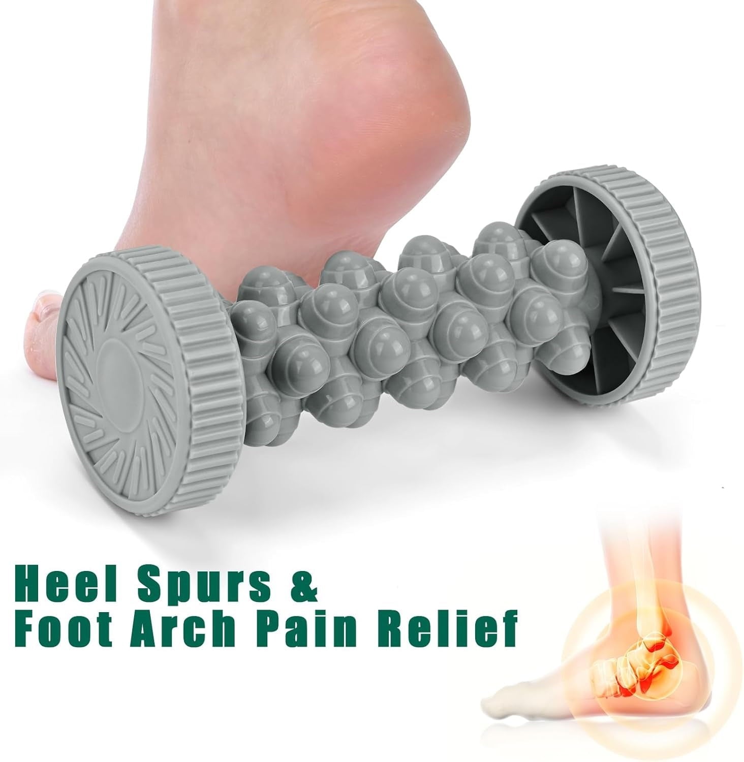 Roller for Plantar Fasciitis Relief & Pain, Manual Deep Tissue Massage Roller for Arch, Heel, Calf Muscle Recovery, A... - Image 3