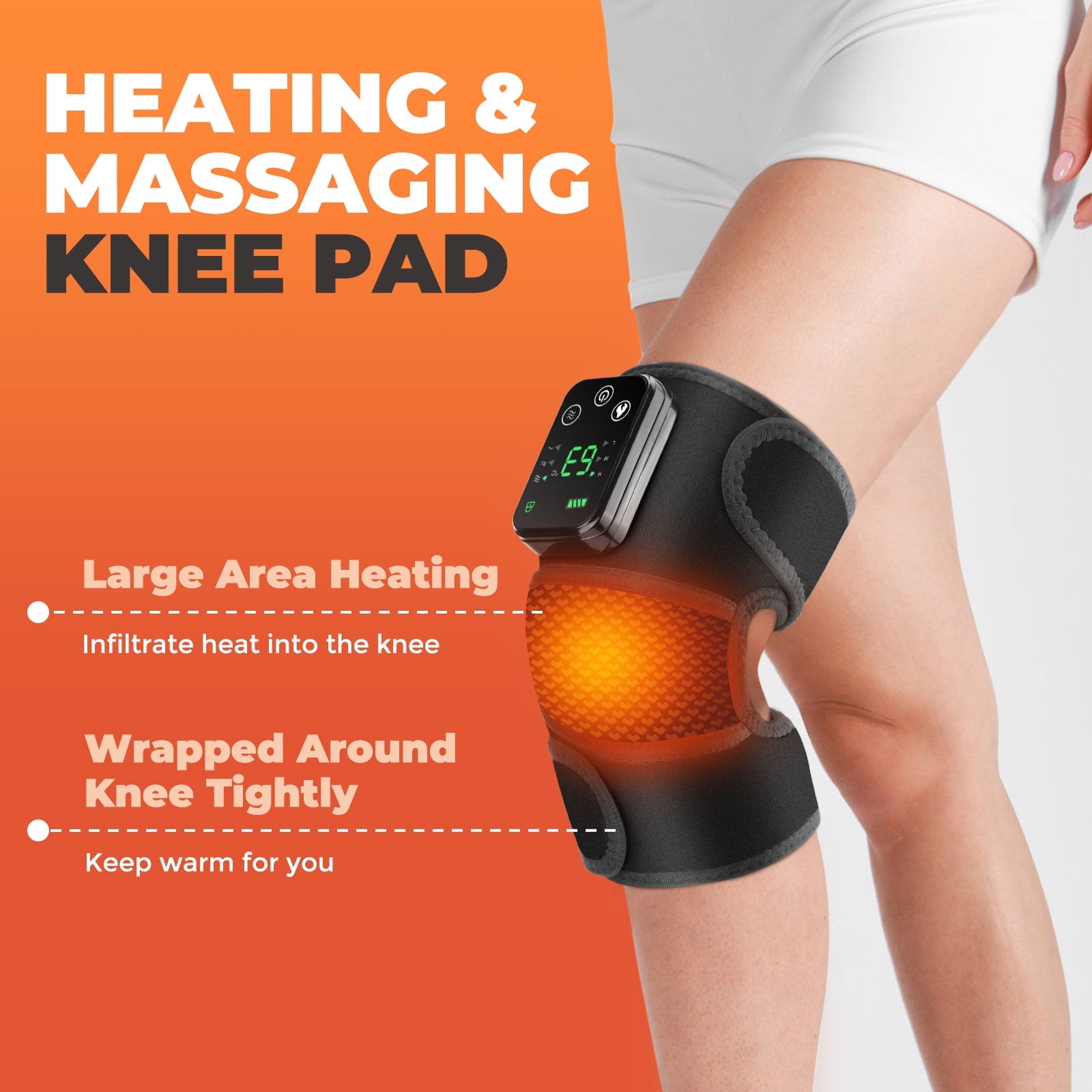 Shoulder Elbow 3-in-1 Vibration , Portable Wireless Heated Brace Wrap Relax for Office, Study - Image 6