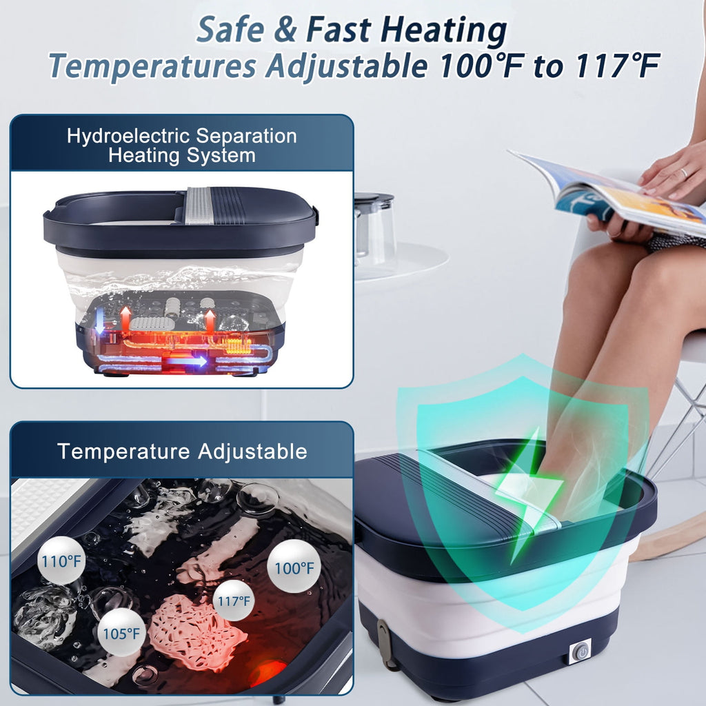 with Heat, Remote Control, Massage Rollers, Bubble, Pedicure Kit - Image 4