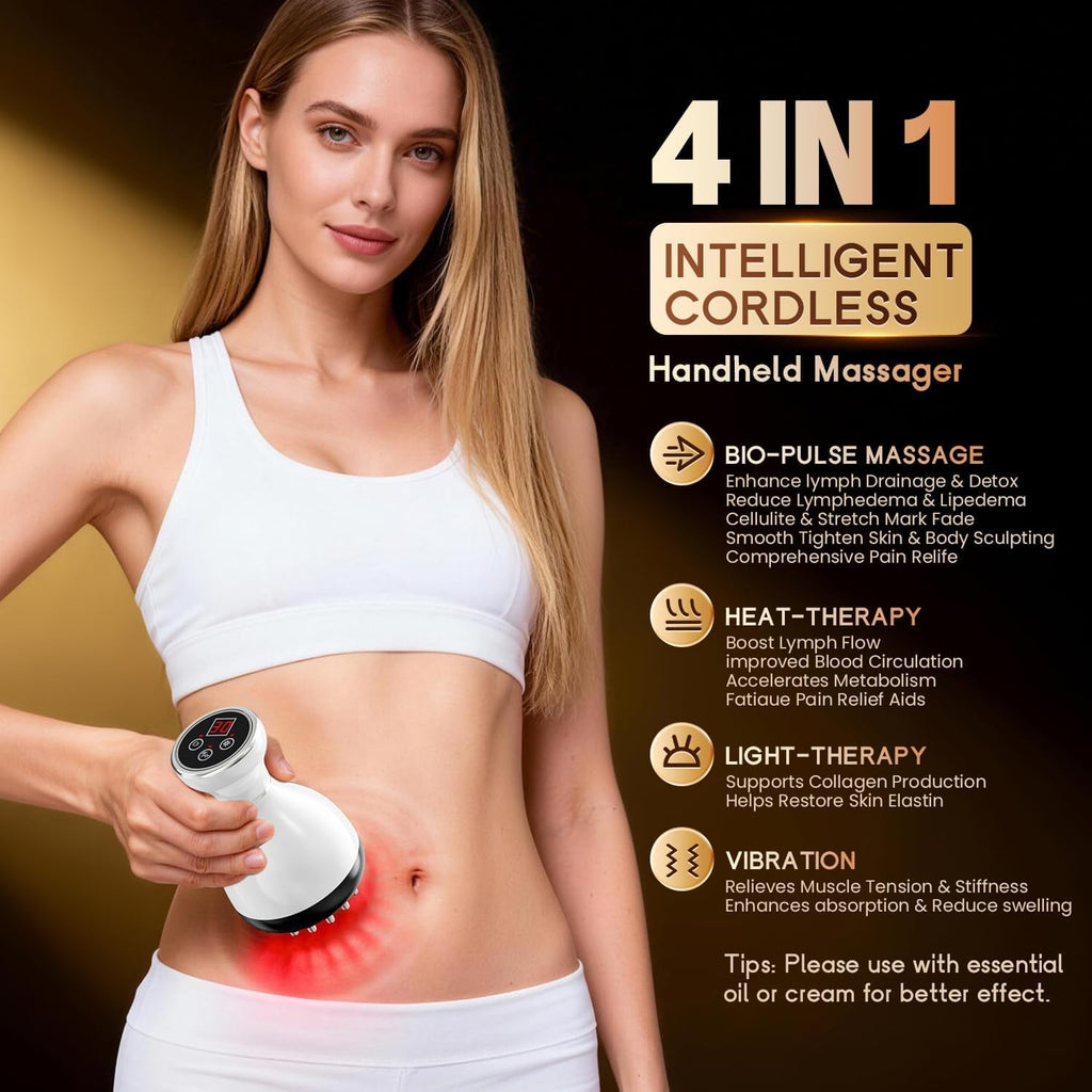 Tool with Heat Vibration and Red Light, Cordless Sculpting r for Legs Arms Waist and Abdomen Appearance Care - Image 2