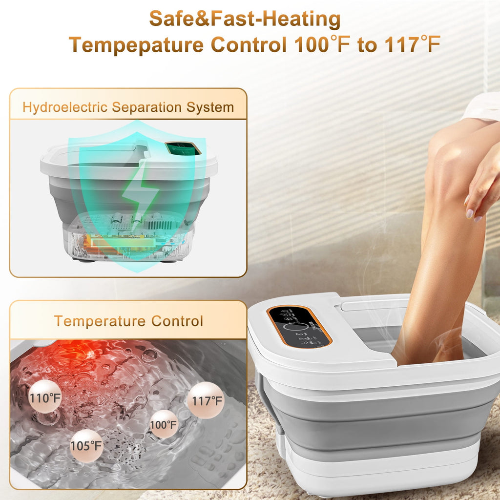 Bath with Heat and Massage Rollers, Touch Screen, Bubble, Pedicure Kit, Temperature Control - Image 4