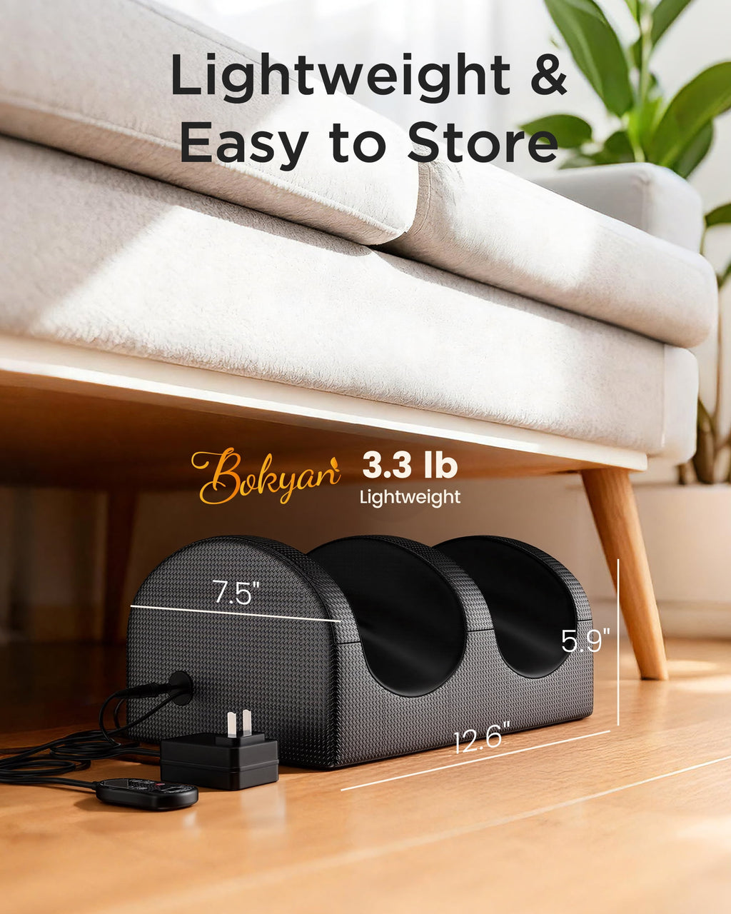 Massager, Spa with Heat for Comfort and Relief, Gift, Black - Image 3