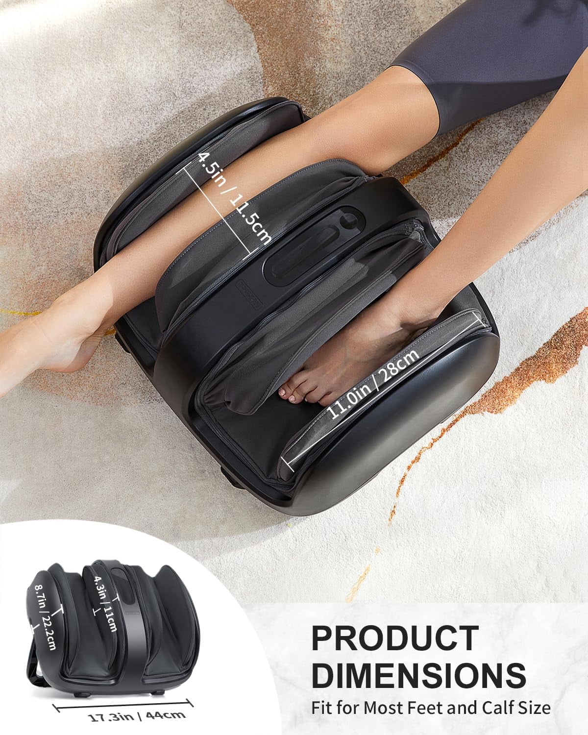 Massager with Heat and Vibration, Electric Massager with Air Compression and App Control for Home Use - Image 2